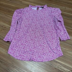 Adriana Papell Floral Blouse Size Small